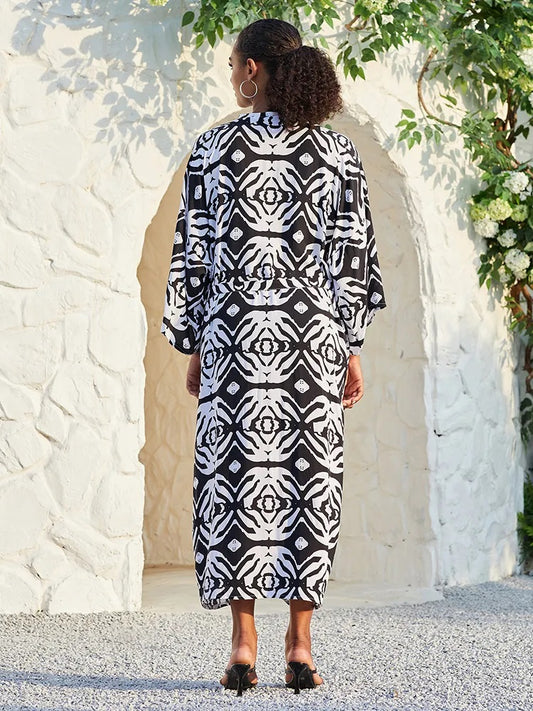 Makari: Cover up Noir & Blanc Coton