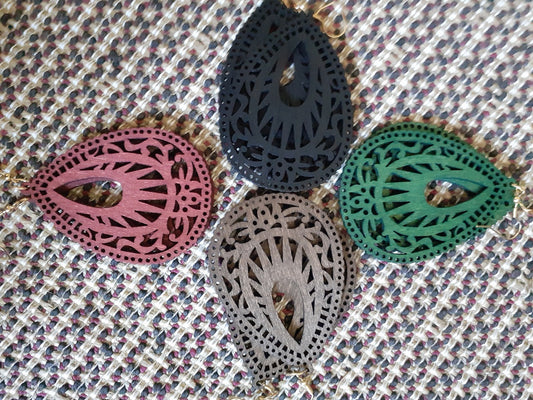 Les Géométriques Ovale: Boucles d'oreille d'inspiration ethnique Noire