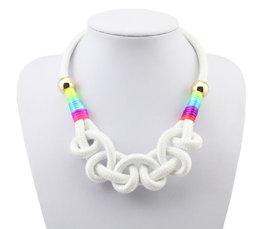 Inspiration Ethnique Collier Le Néon Blanc