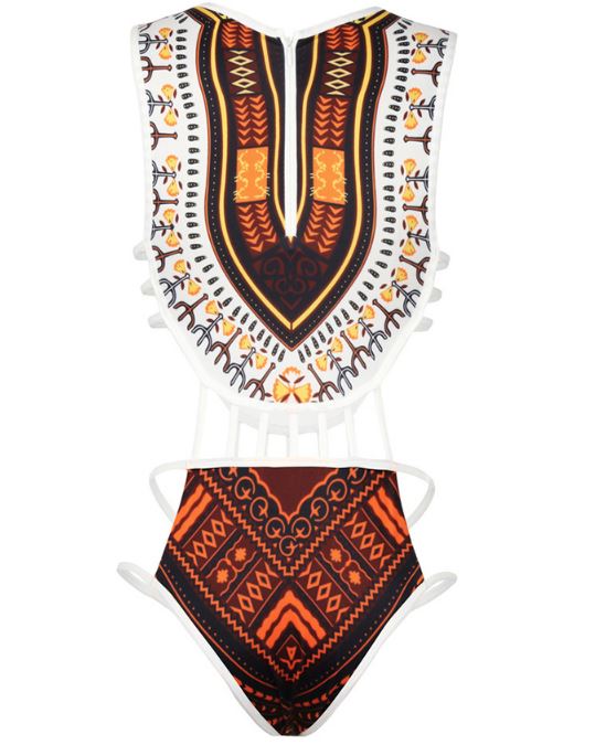 White Tribal: Maillot de Bain 1 Pièce