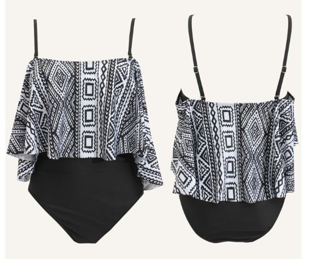 Le Graphique: Maillot de Bain 1 pièce à Volant