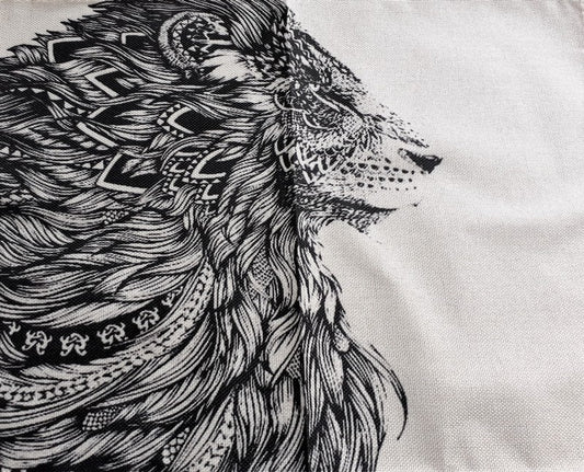 Set de Table Tissus Visuel Lion