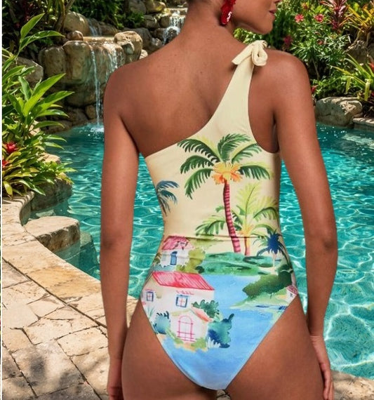 Maillot de bain 1 pièce Tropical Pastel