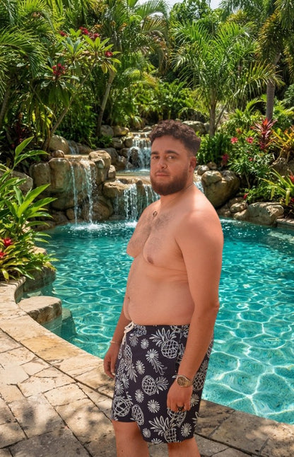 Maillot de Bain - Bermuda - Homme Bleu Floral