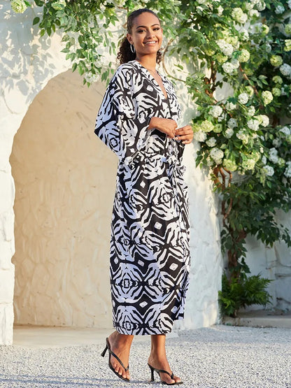 Makari: Cover up Noir & Blanc Coton