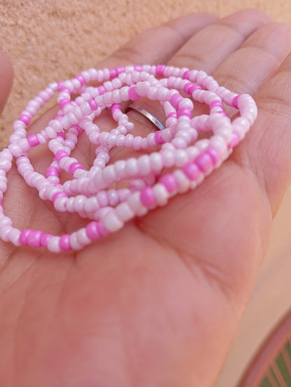 Baya - Perles de Taille Africaines (Rose Clair - Rose foncé)