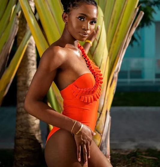 Maillot de Bain 1 pièce Orangé