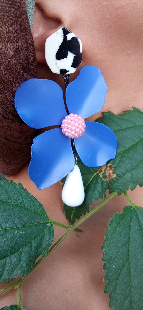 Boucles d'oreille d'inspiration ethnique: la Fleur de vie
