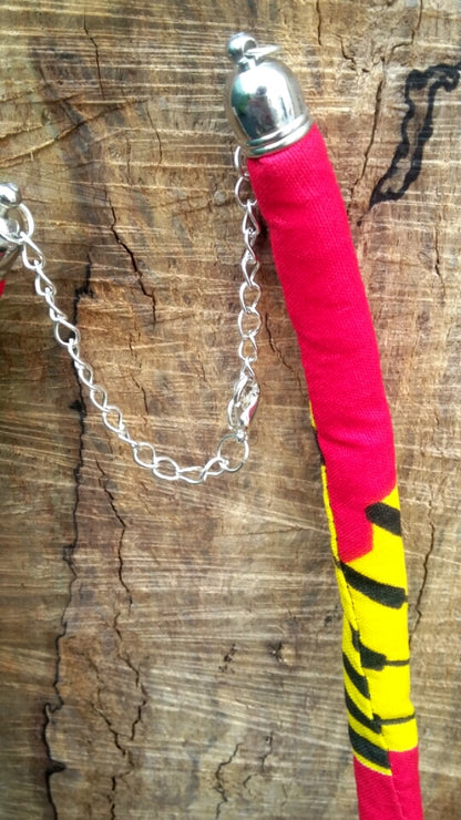 Inspiration Ethnique Collier Wax l'Unité Rouge