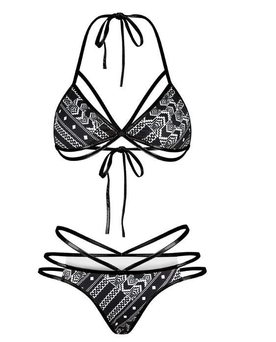 Brésilien Noir et blanc: Maillot de bain 2 Pièces
