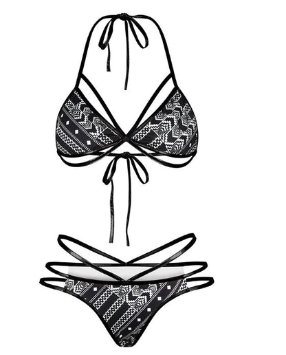Brésilien Noir et blanc: Maillot de bain 2 Pièces