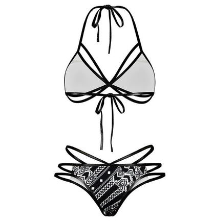 Brésilien Noir et blanc: Maillot de bain 2 Pièces