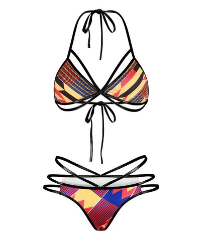Brésilien Multicolore: Maillot de bain 2 Pièces