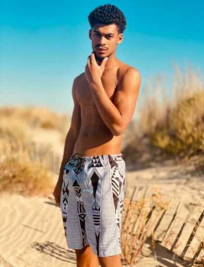 Maillot de Bain - Bermuda - Homme Black & White