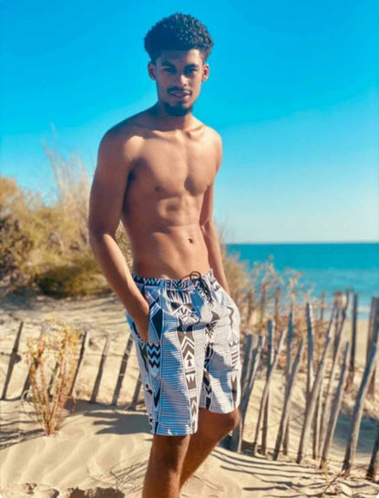 Maillot de Bain - Bermuda - Homme Black & White