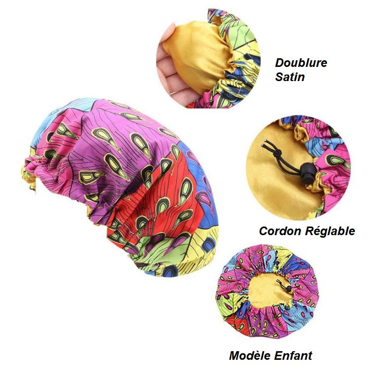 Bonnet Enfant Reversible en Satin - RevSat18