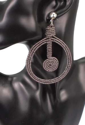 Boucles d'oreille d'inspiration ethnique:  Les Structurées Ovales Bronze