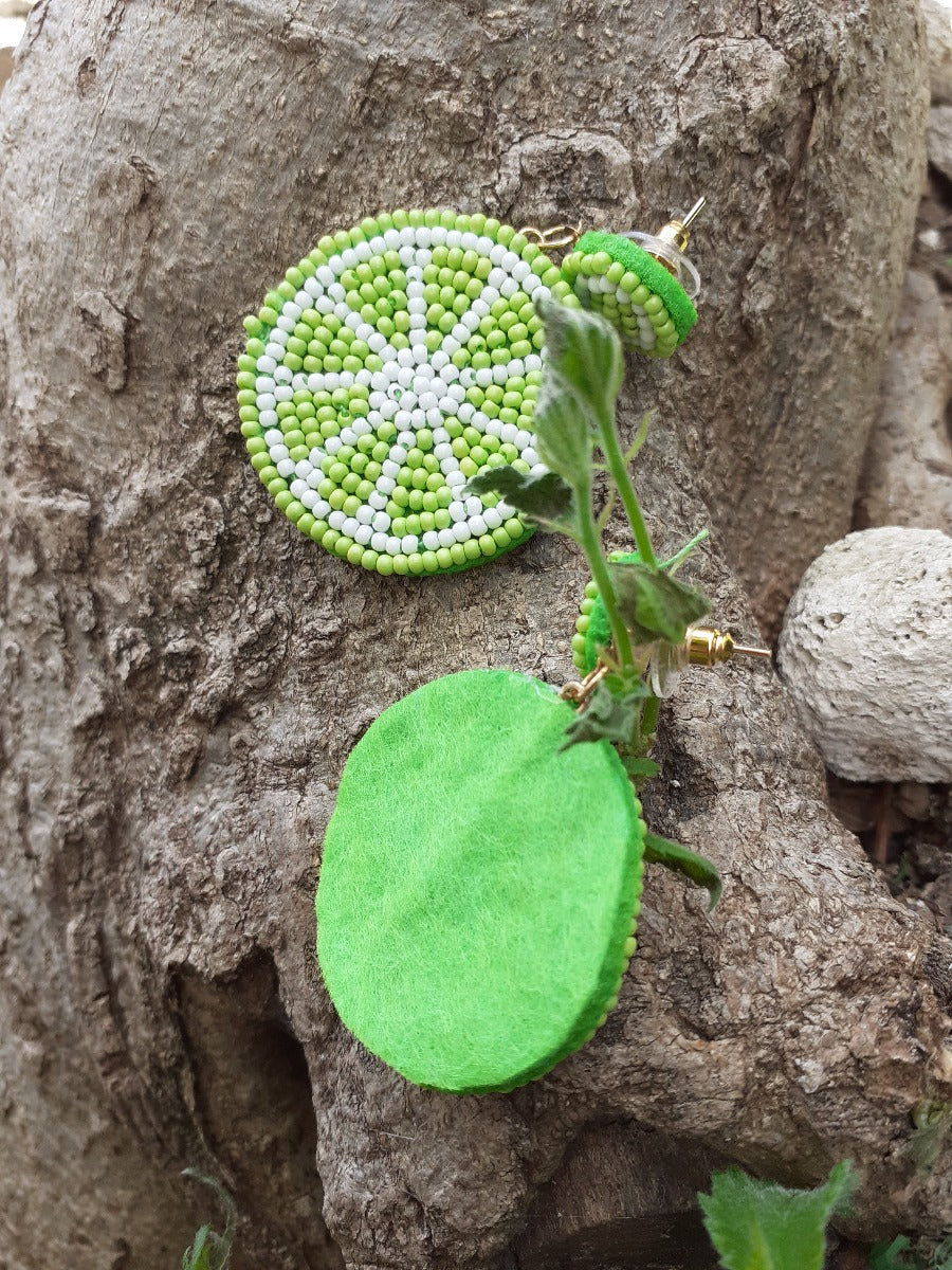 Boucles d'oreille d'inspiration ethnique: Les Fruités Verts