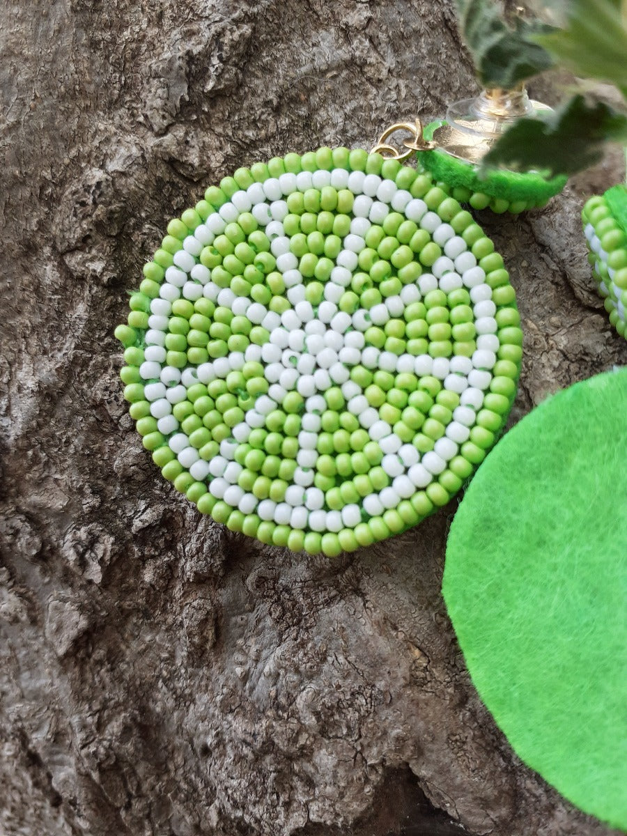Boucles d'oreille d'inspiration ethnique: Les Fruités Verts