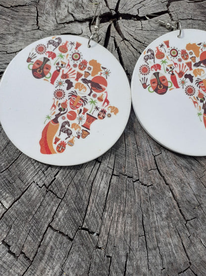 Boucles d'oreille d'inspiration ethnique: Africa