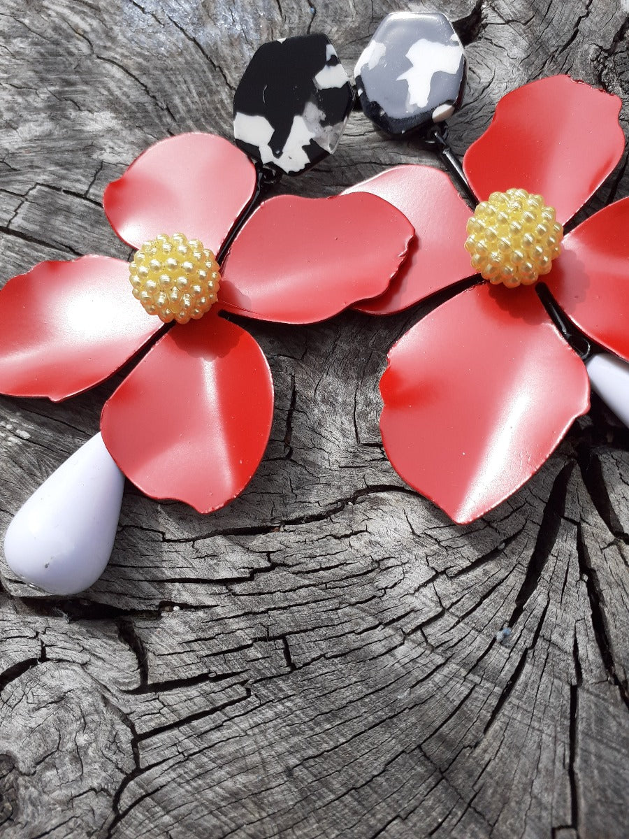 Boucles d'oreille d'inspiration ethnique: la Fleur de vie