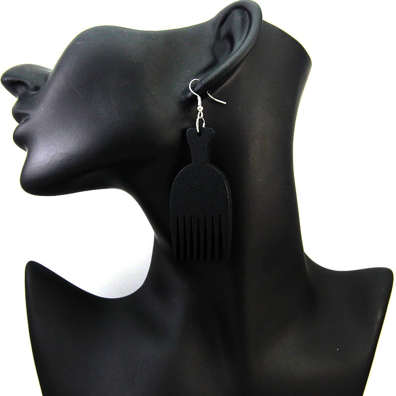 Boucles d'oreille d'inspiration ethnique: Peigne