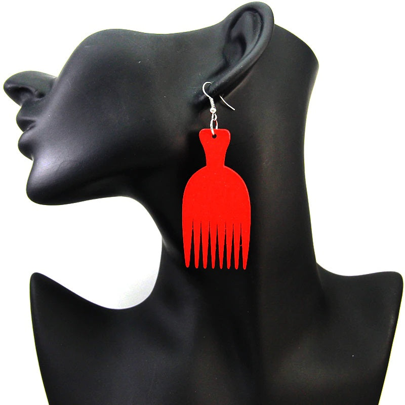 Boucles d'oreille d'inspiration ethnique: Peigne