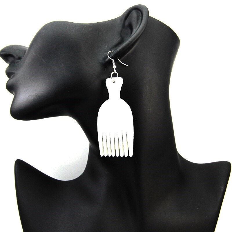 Boucles d'oreille d'inspiration ethnique: Peigne