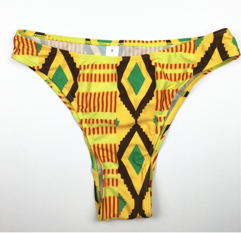 Baya (Jaune et noir): Maillot de Bain 2 Pièces