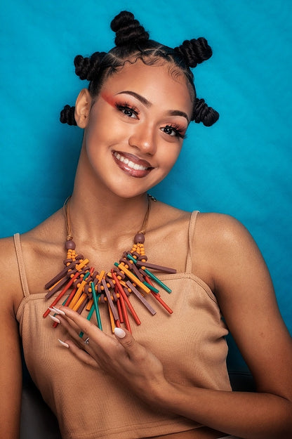 Collier d'inspiration ethnique: le Mikado