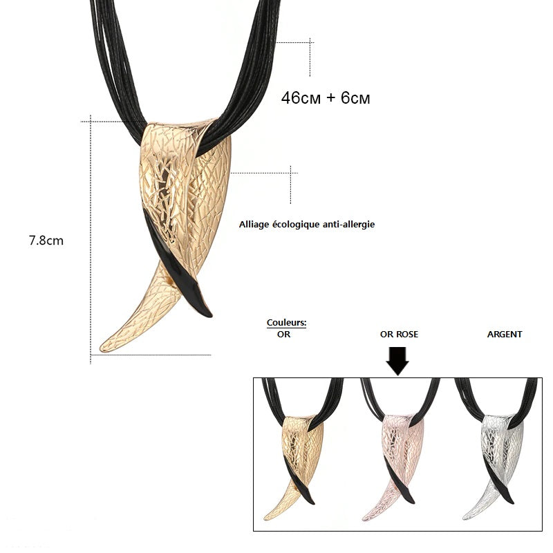 Collier d'inspiration ethnique: l'Interdit Gold