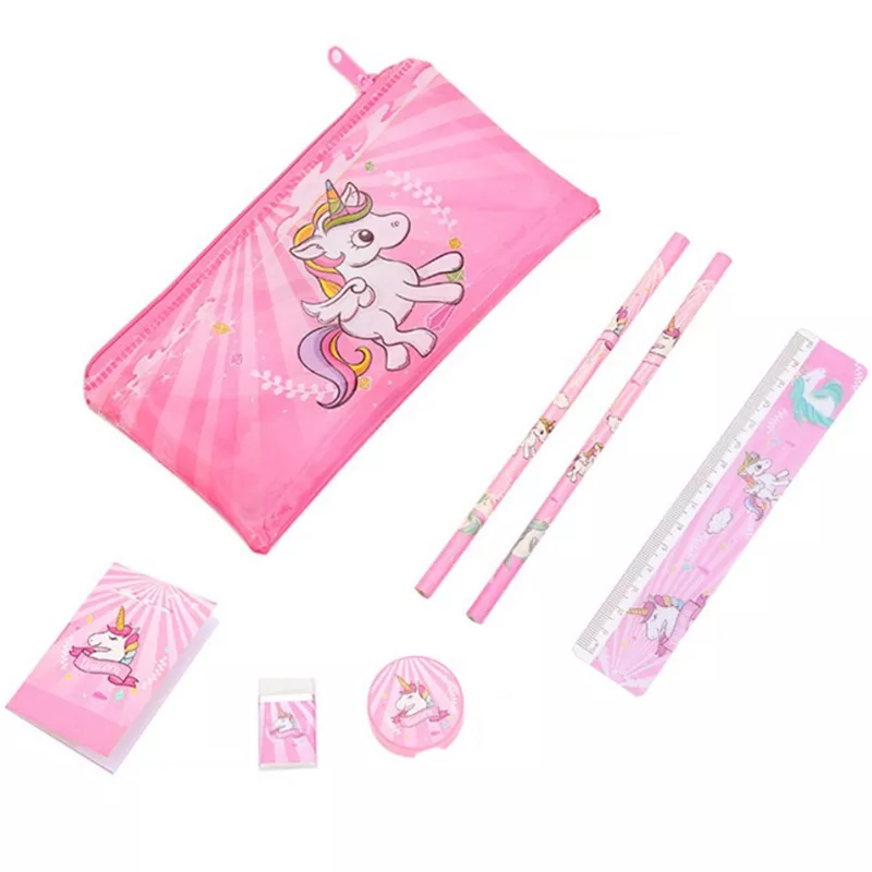 Ensemble Trousse Licorne Rose