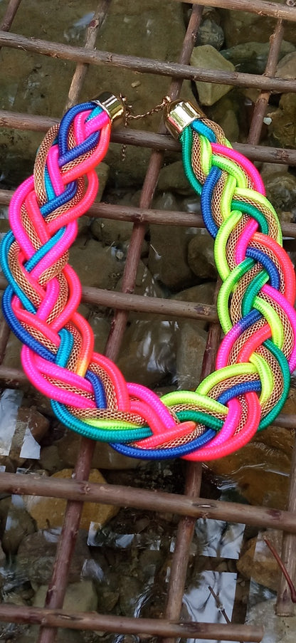 Inspiration Ethnique Collier le Tressé Multicolore