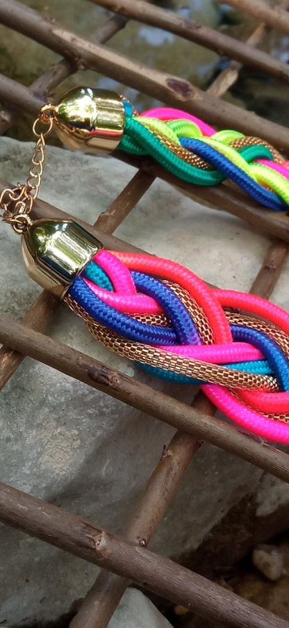Inspiration Ethnique Collier le Tressé Multicolore