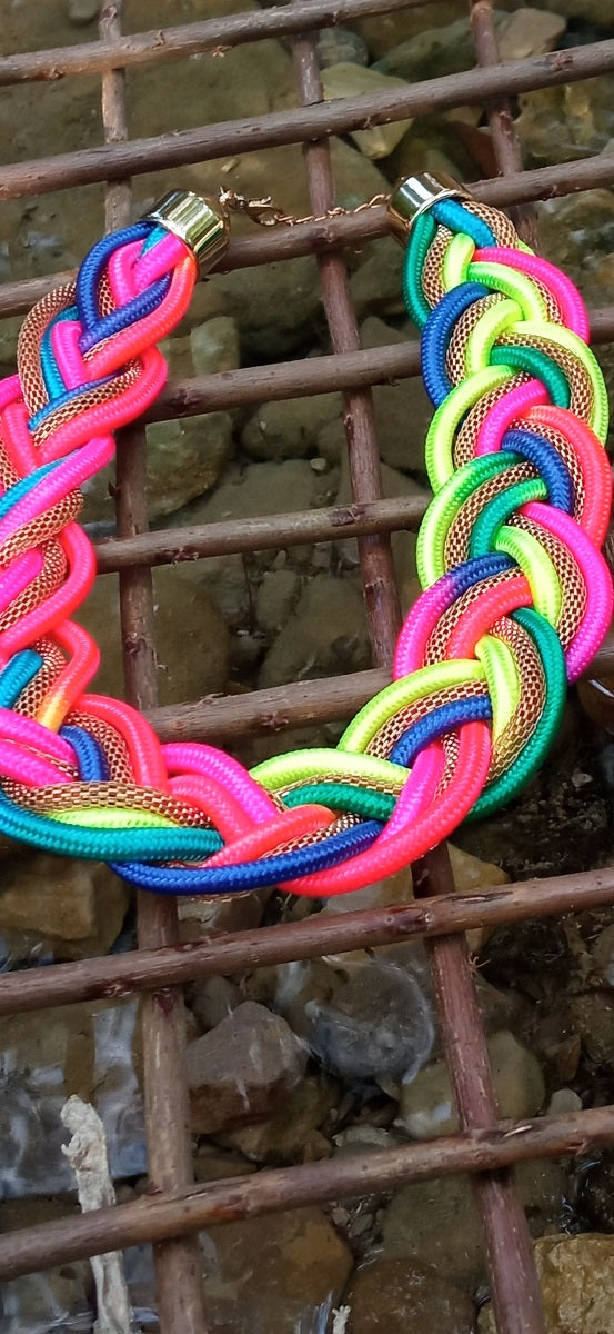Inspiration Ethnique Collier le Tressé Multicolore