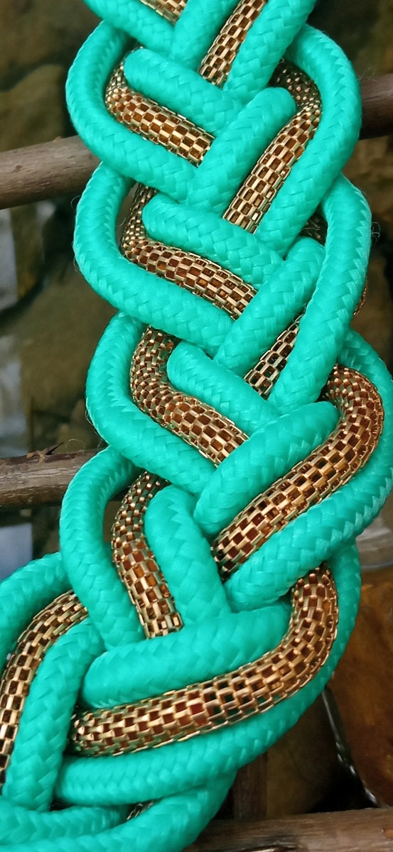 Inspiration Ethnique Collier Tressé Turquoise 