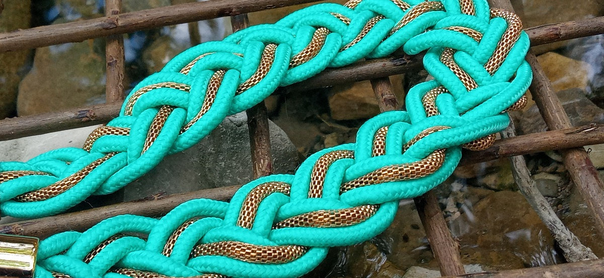 Inspiration Ethnique Collier Tressé Turquoise 
