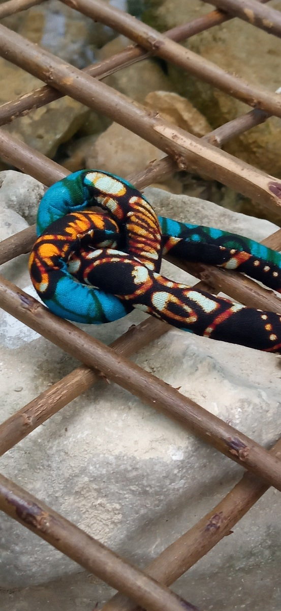 Inspiration Ethnique Collier Wax l'Unité Bleu Turquoise