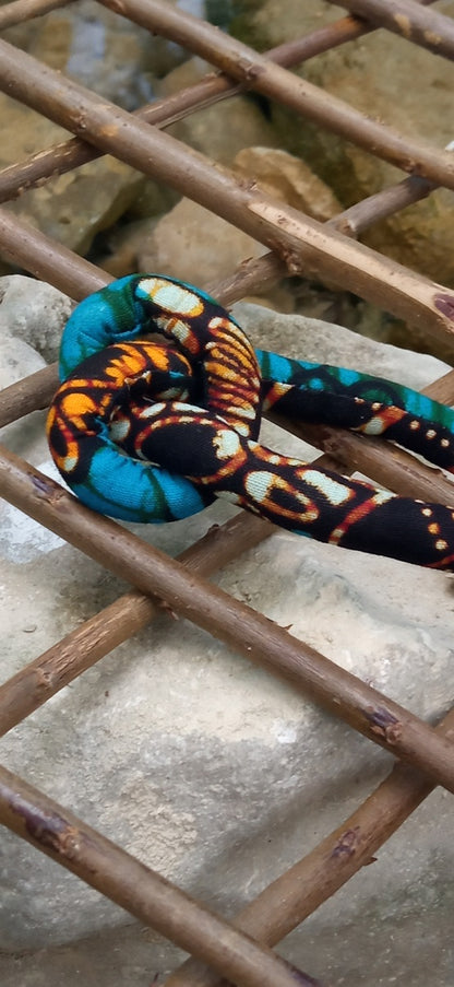 Inspiration Ethnique Collier Wax l'Unité Bleu Turquoise