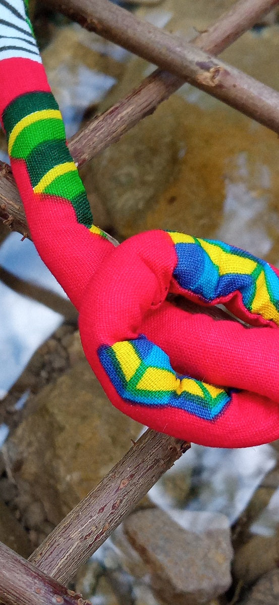 Inspiration Ethnique Collier Wax l'Unité Rouge