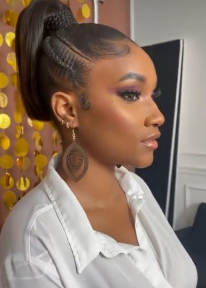 Les Orientales: Boucles d'oreille d'inspiration ethnique Marron