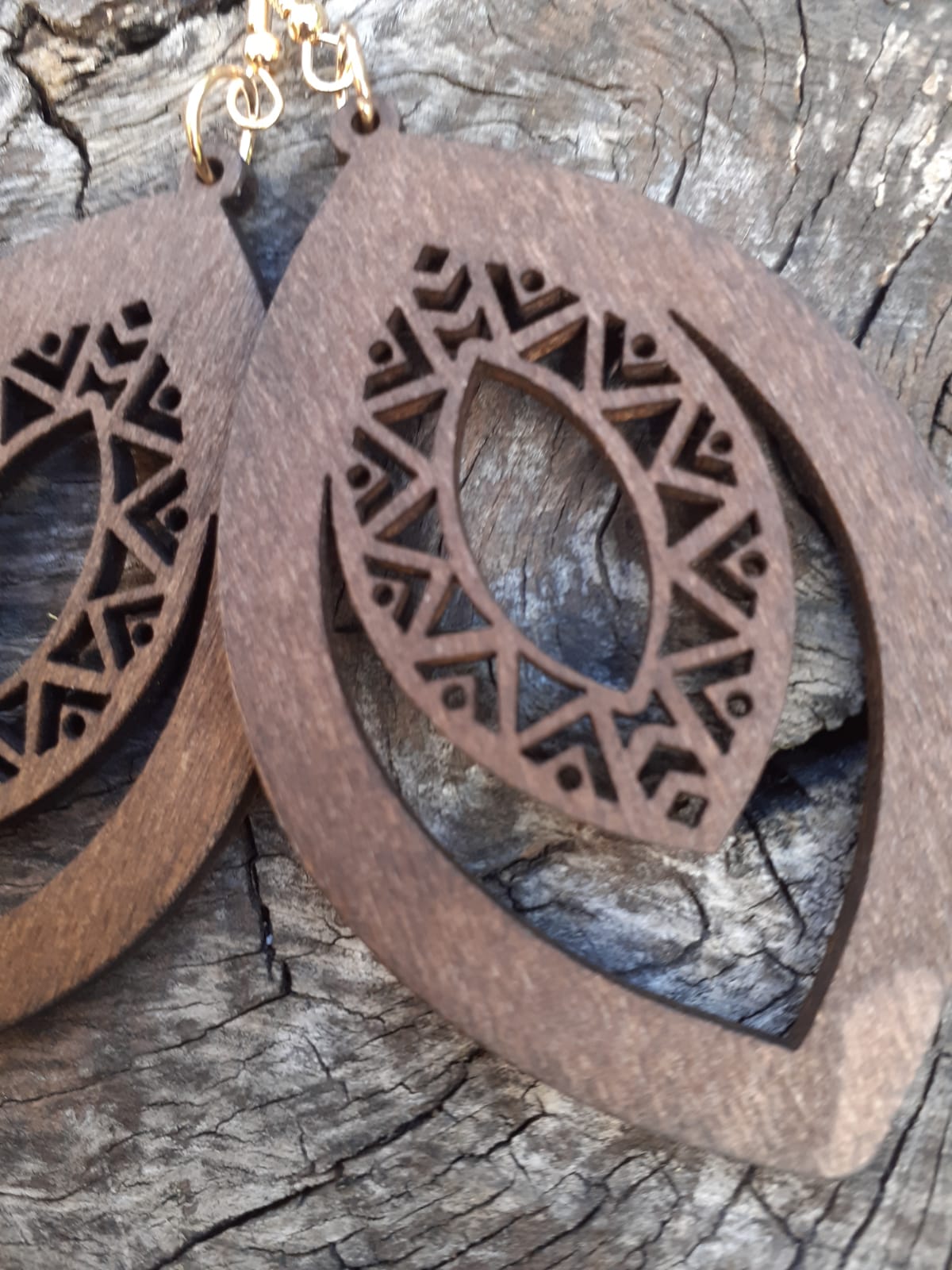 Les Orientales: Boucles d'oreille d'inspiration ethnique Marron