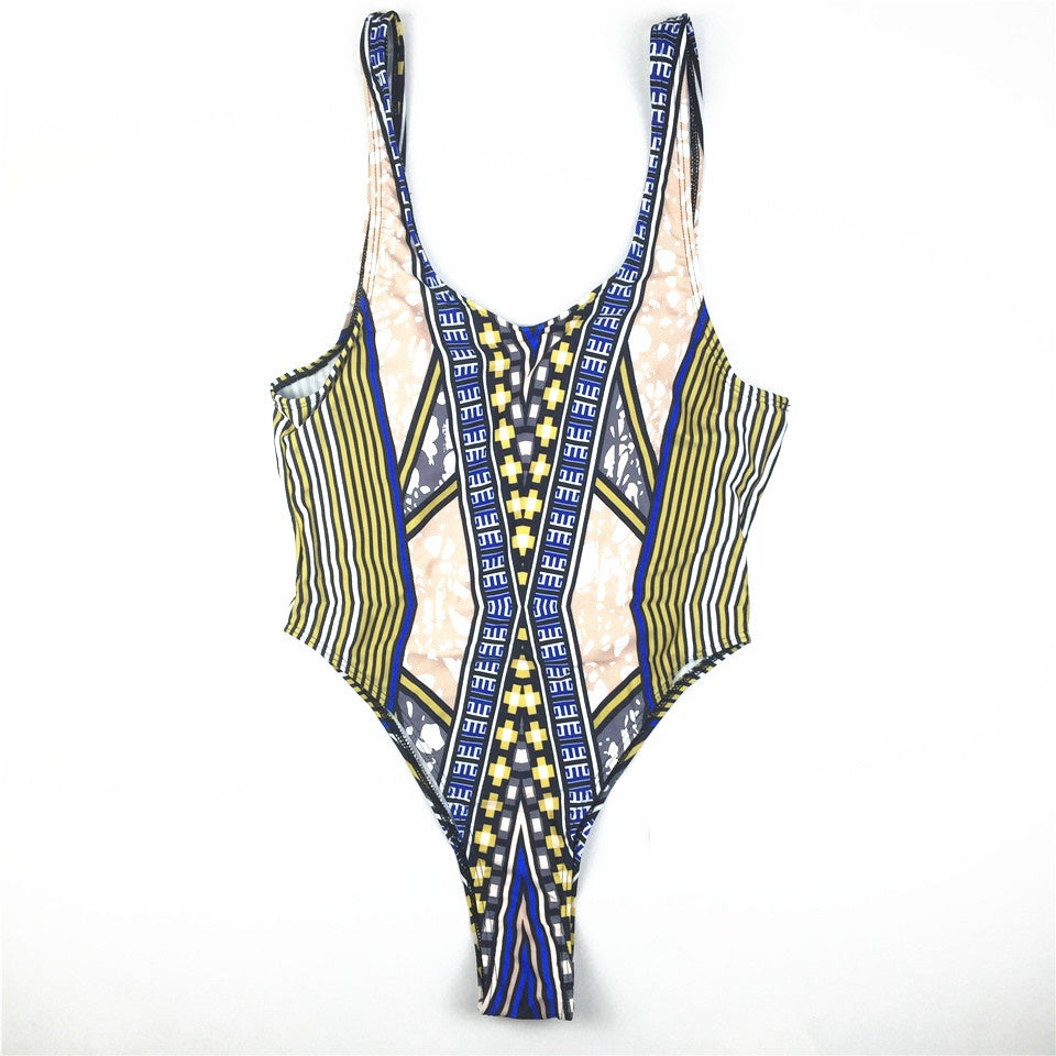 Maillot de bain Monokini imprimés Wax inspiration-ethnique.fr