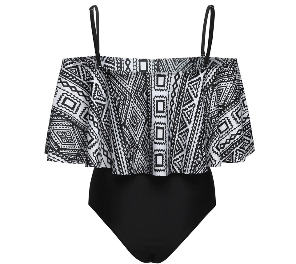 Le Graphique: Maillot de Bain 1 pièce à Volant