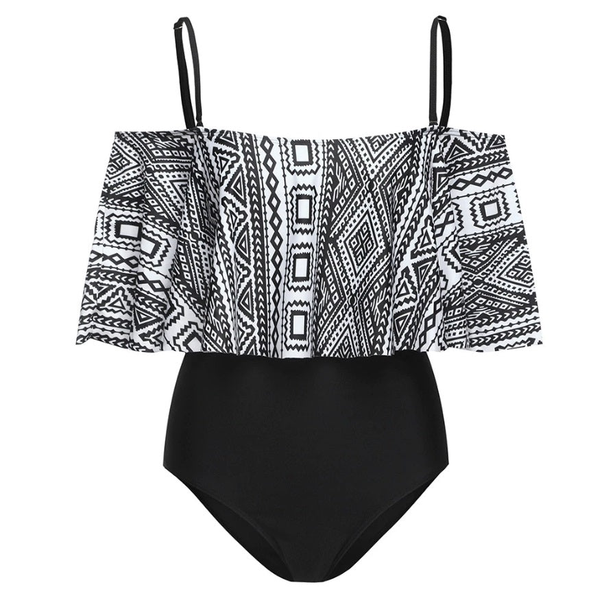 Le Graphique: Maillot de Bain 1 pièce à Volant