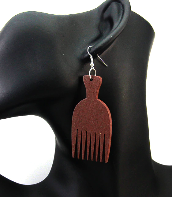 Boucles d'oreille d'inspiration ethnique: Peigne
