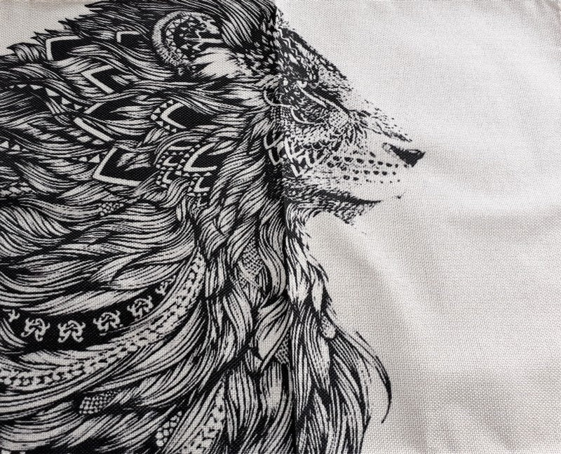 Set de Table Tissus Visuel Lion