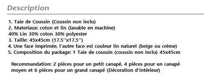 Taie de Coussin (45 x45 cm) - Couleur Tendance