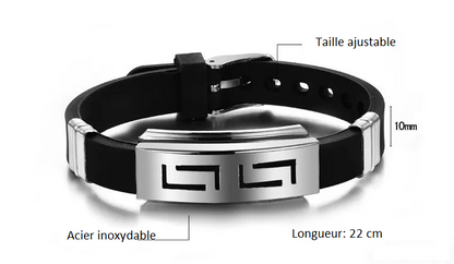 Bracelet d'inspiration ethnique: l'Homme en Silicone Black