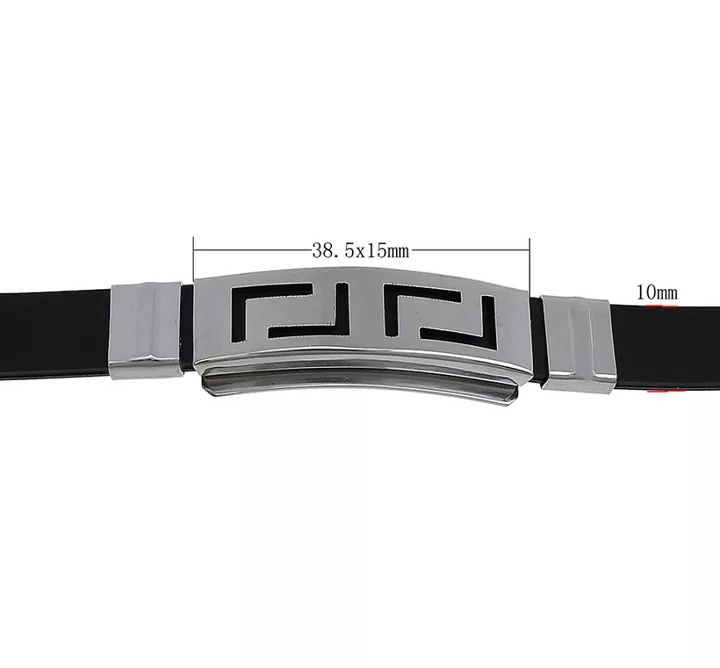 Bracelet d'inspiration ethnique: l'Homme en Silicone Black